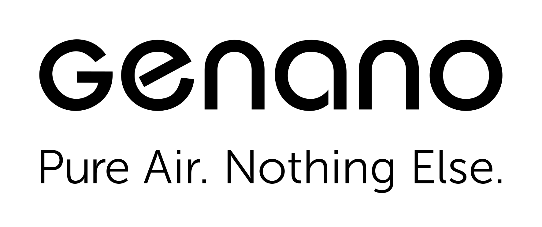 Genano text logo black with tagline