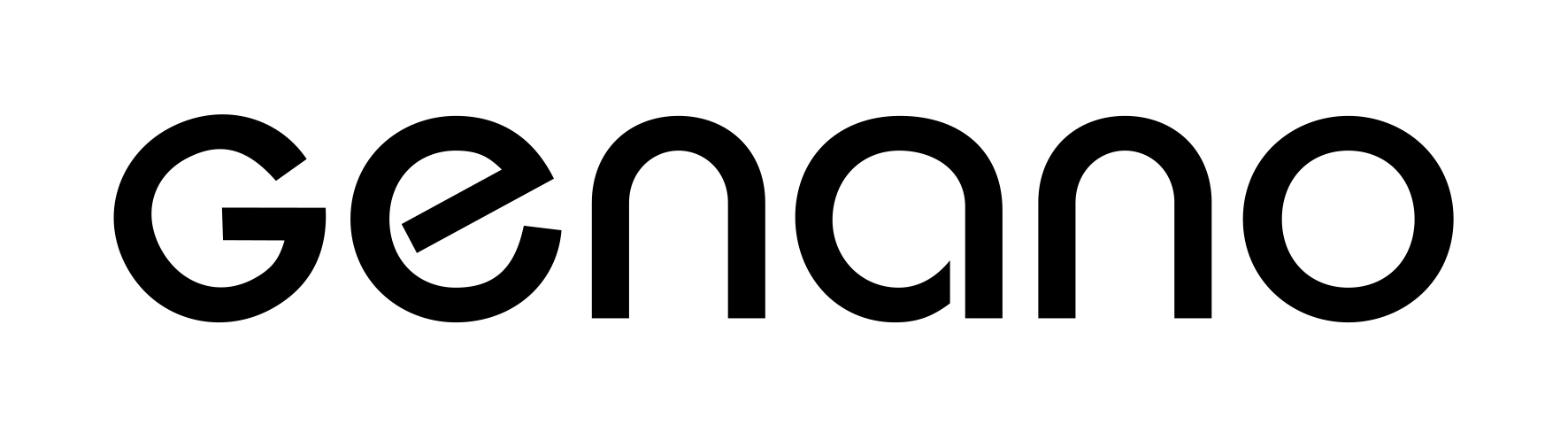 Genano text logo black